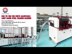 Machine à encadrement en acier léger réglable en largeur