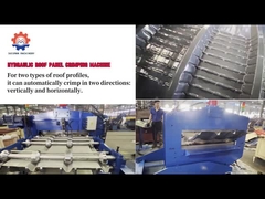 0.3-0.8mm galvanisée acier ondulé couverture en tôle courbe machine avec 11kw moteur pour l'utilisation sur le toit