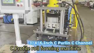3/4/6 Inch C Purlin C Channel Roll Forming Machine