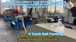 Machine de formage de rouleaux de rail en V pour porte de garage